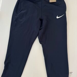 Nike women’s Navy Joggers with White Swoosh